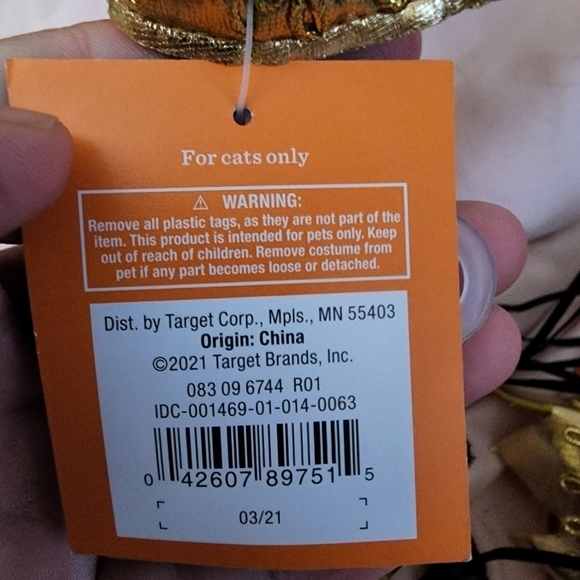 NWT Hyde & Eek! Boutique Cat Crown Royalty Pet Halloween Costume King Queen New - Picture 5 of 5